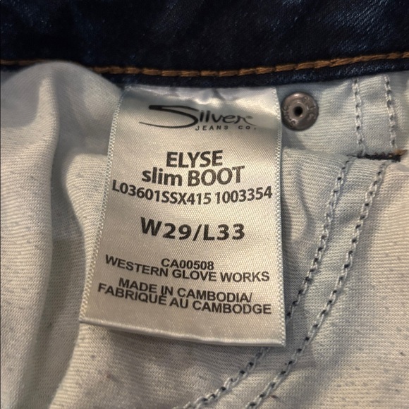 👛(ANY 2/$30) SILVER JEANS Elyse Slim Bootcut Distressed/Ripped 29 x 33 - Picture 8 of 8